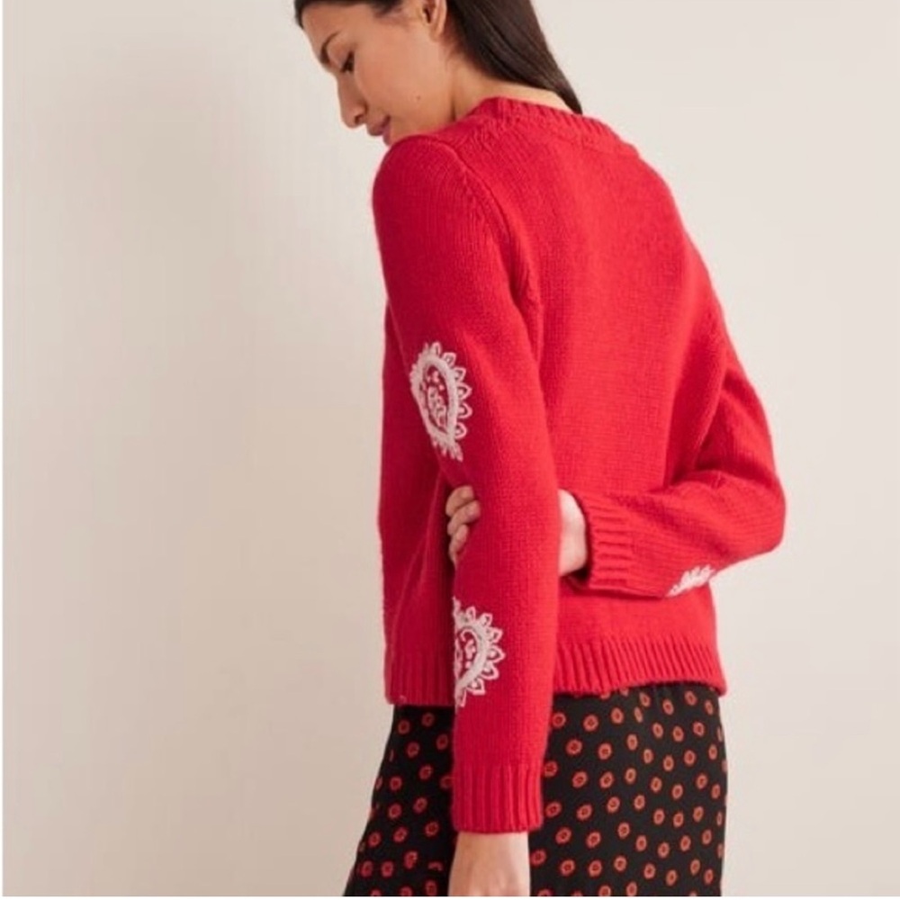 Boden Red Heart Motif Women's Sweater - Picture 3 of 4